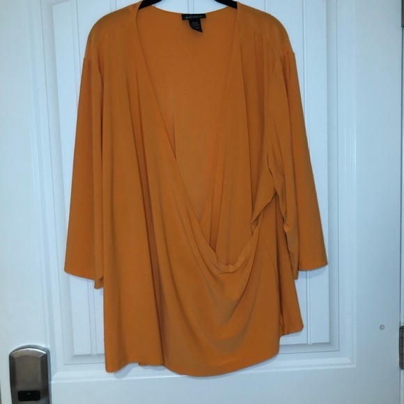 Lane Bryant Orange Front Twist Blouse Size 26/28 - Picture 1 of 7